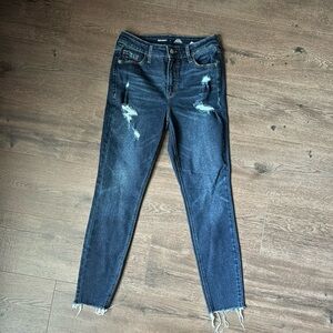 Old Navy High-Rise Rockstar Super Skinny Secret-Slim Pockets 6 regular EUC dark